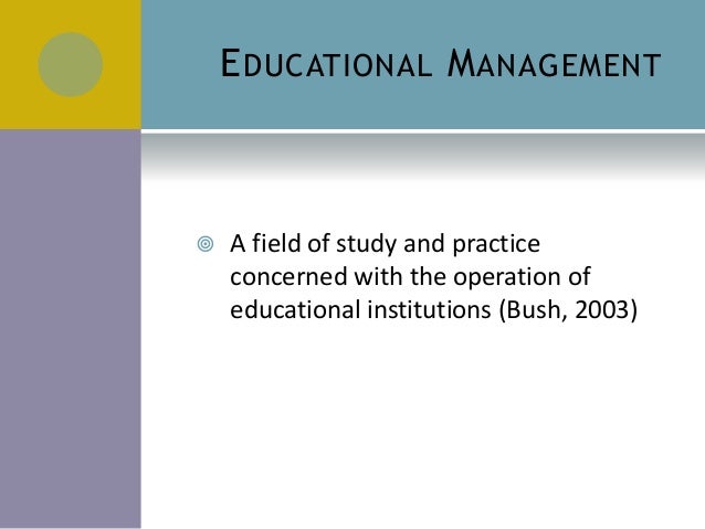 research problem in educational management