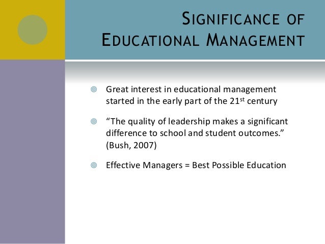 research topics for educational management