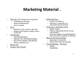 Marketing Material .
20
 