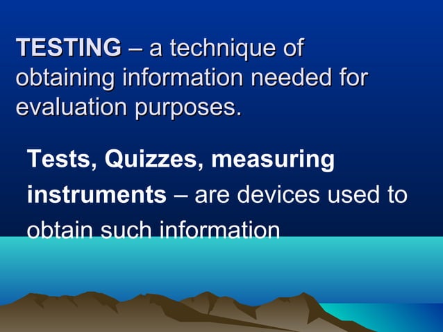 Educational measurement and evaluation