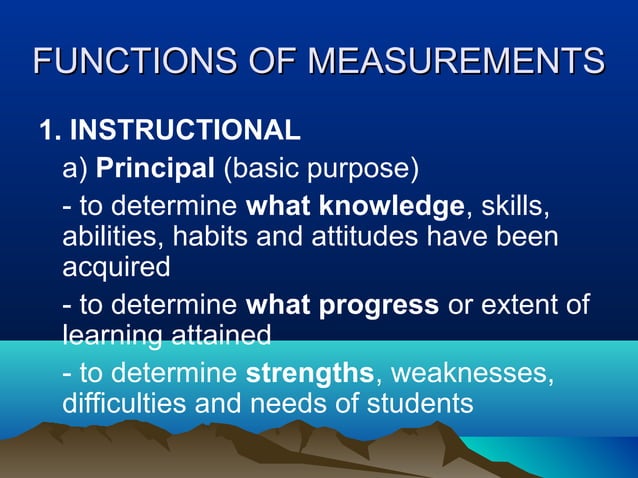 Educational measurement and evaluation
