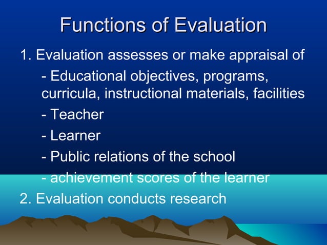 Educational measurement and evaluation
