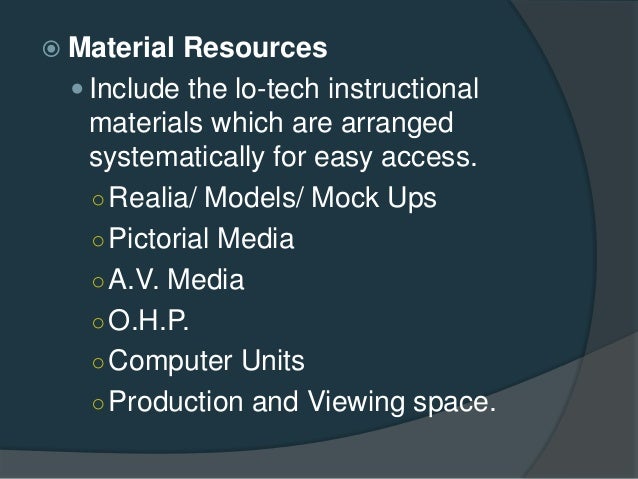 educational media center material resources