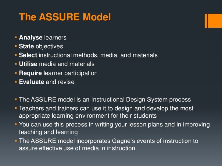 The Instructional Design Process