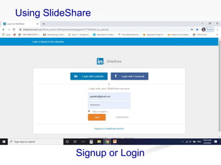 Using SlideShare
Signup or Login
 