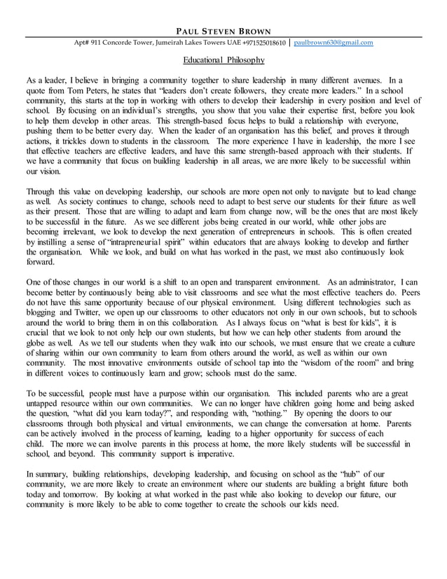 Educational philosophy PDF