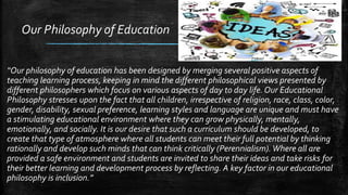 Educational Philosophy - A Student's Perspective