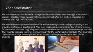 Educational Philosophy - A Student's Perspective