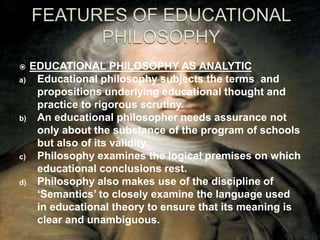 Program Philosophy Educational Philosophy- an introduction | PPTX