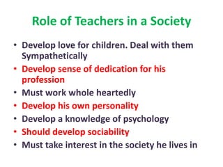 Educational Philosophy - Teacher As A Social Worker – Teacher's Role…