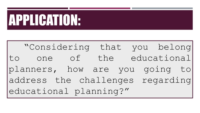 challenges in education planning