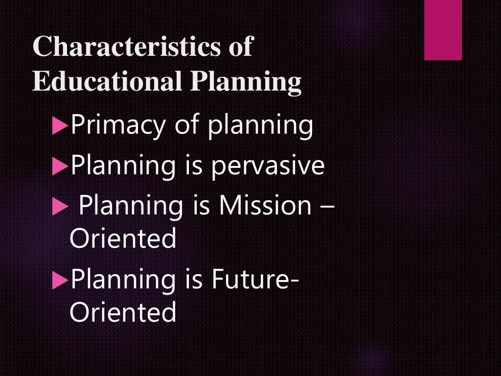 what is educational planning pdf