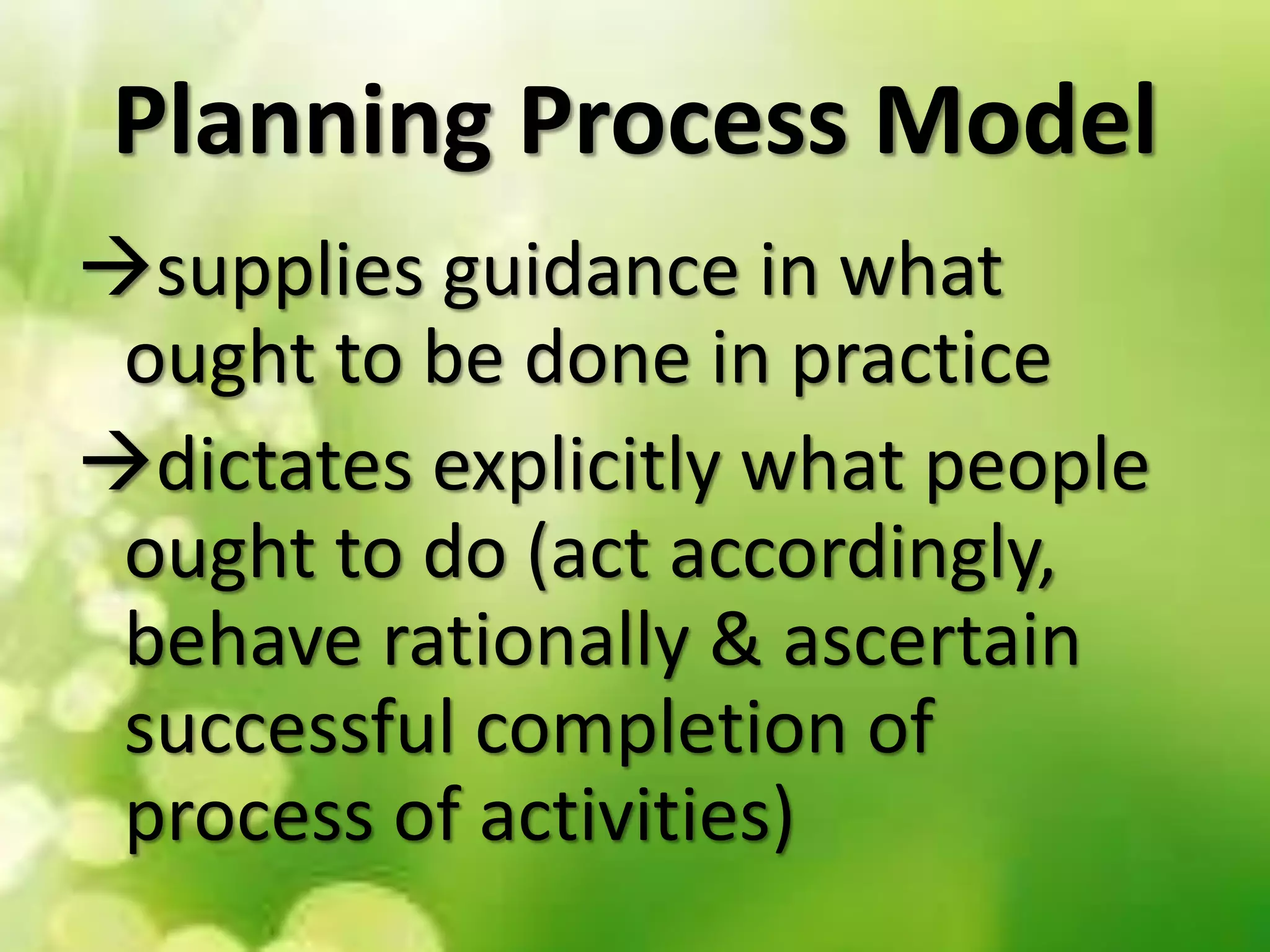 Educational planning models | PPTX
