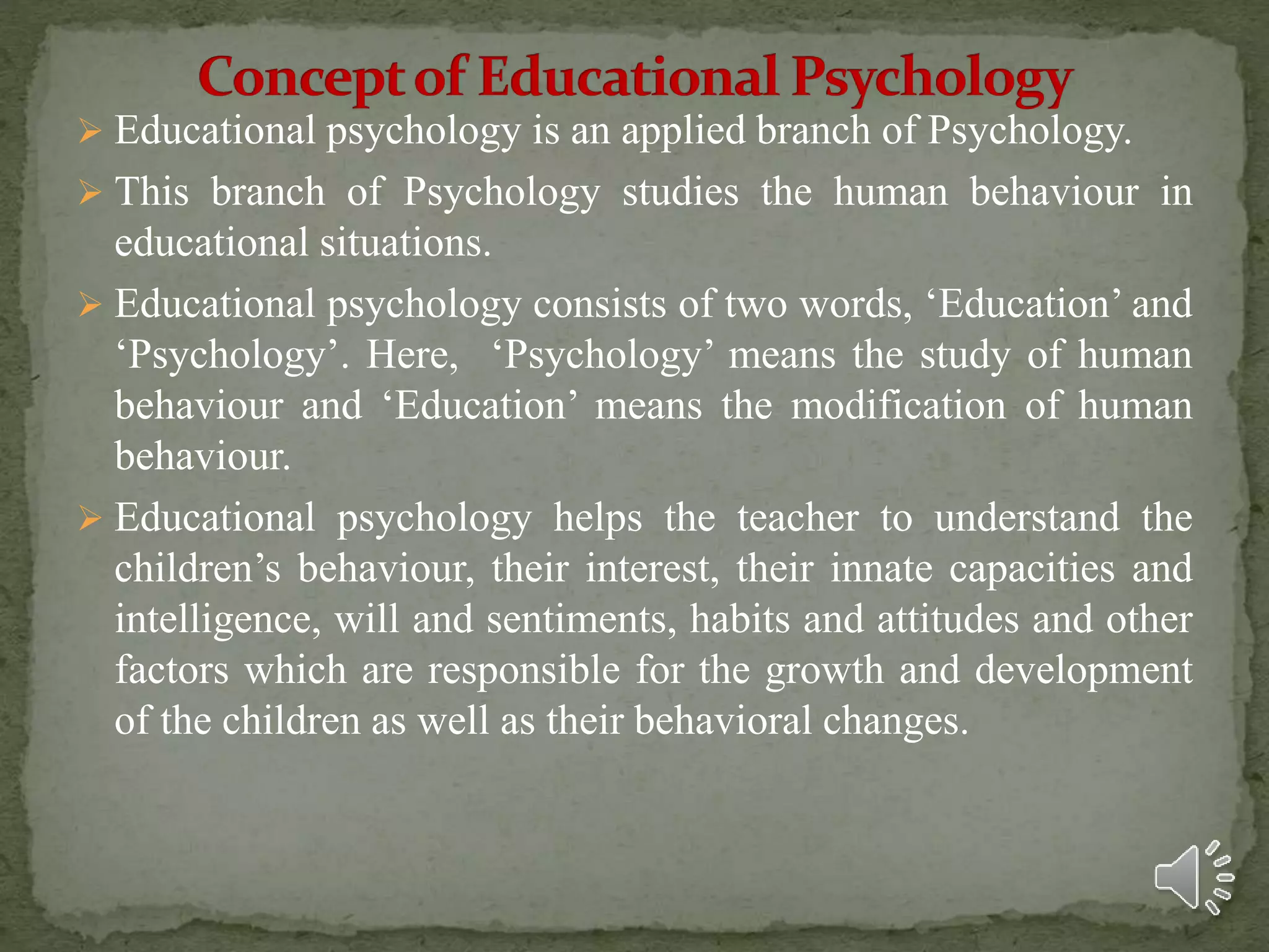 Educational Psychology | PPT