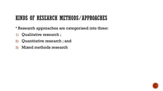 Four Research Methods Educational research methods PPT research methods | PPTX