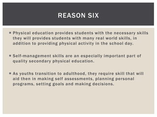 The Importance of Physical Education | PPTX