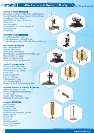 Physical Analysis Instruments Comprehensive Catalogue of Educational and Scientific Laboratory ...