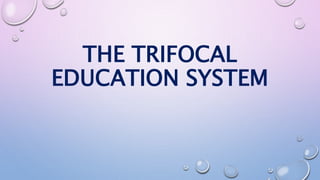 THE TRIFOCAL 
EDUCATION SYSTEM 
 