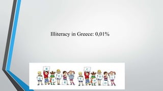 Illiteracy in Greece: 0,01%
 