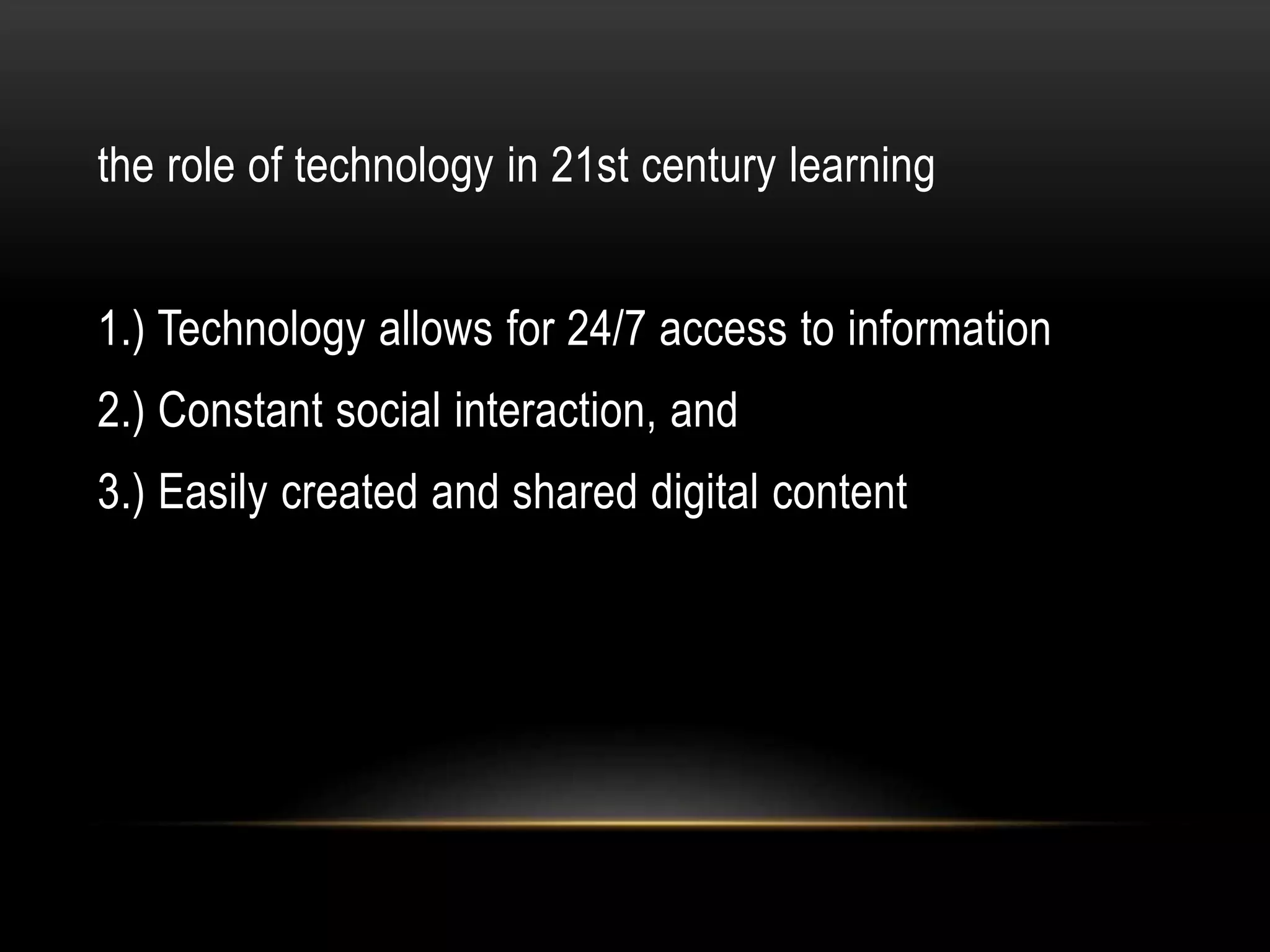 ROLES and FUNCTION of EDUCATIONAL TECHNOLOGY in the 21st century ...