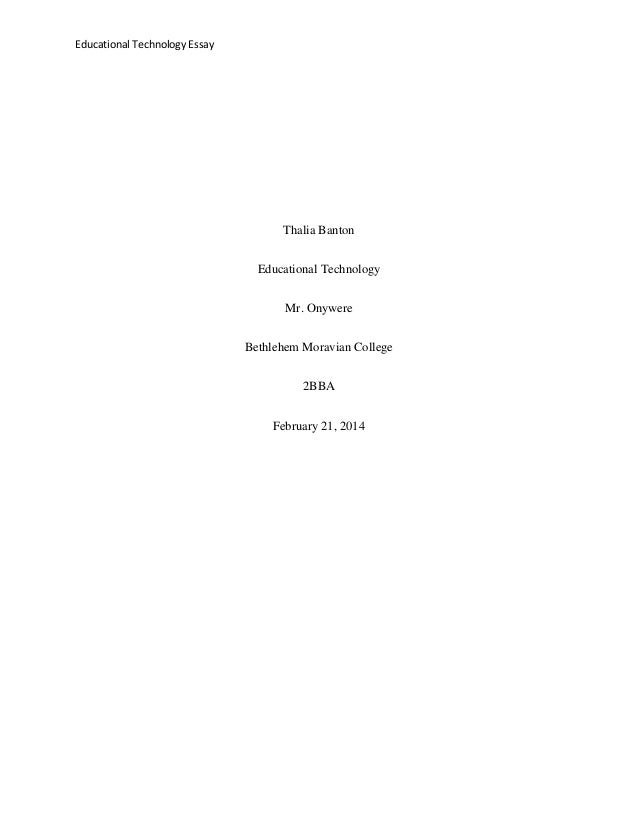 thesis about technology in education