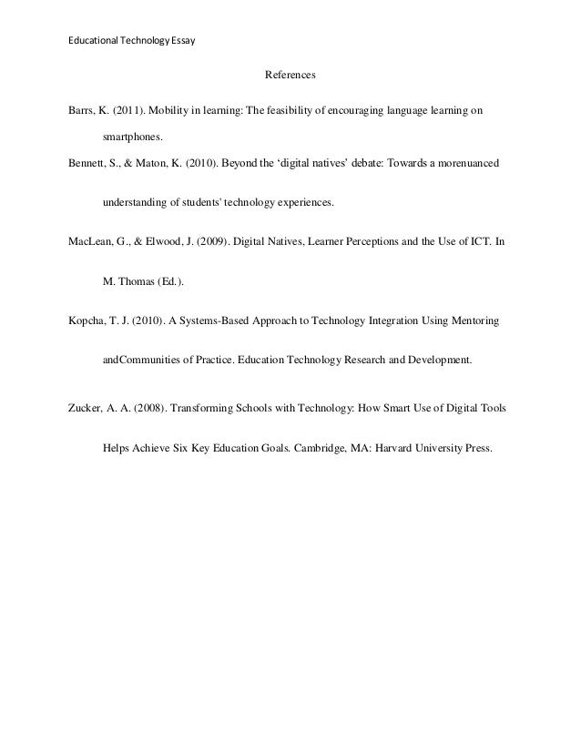 educational technology essay technology in education essay