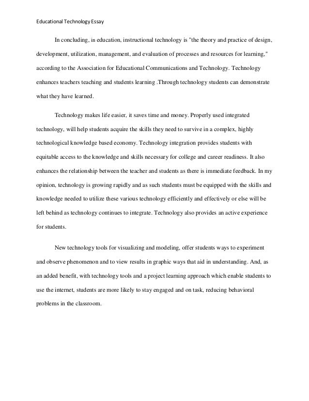 thesis about technology in education