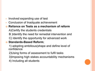 Educational testing and assessment | PPTX
