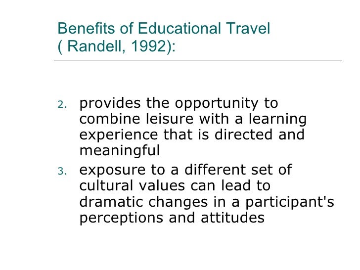 Educational travel overview