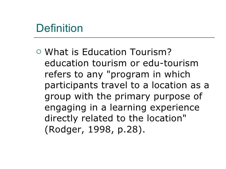Educational travel overview