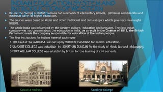 History, Class-VIII, Education and british rule | PPTX