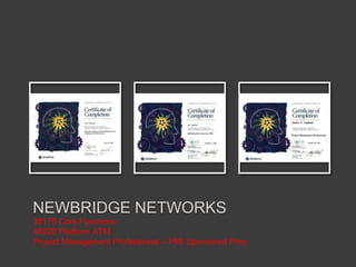 NEWBRIDGE NETWORKS
36170 Core Functions
46020 Platform ATM
Project Management Professional – PMI Sponsored Prep

 