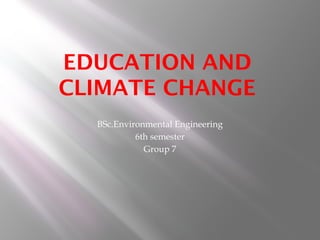 Education and climate change | PPT