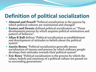 Education and political socialization for a democratic society | PPTX