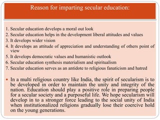 Education and secularism | PPTX
