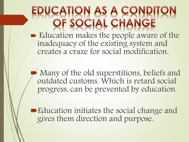 assignment on education and social change