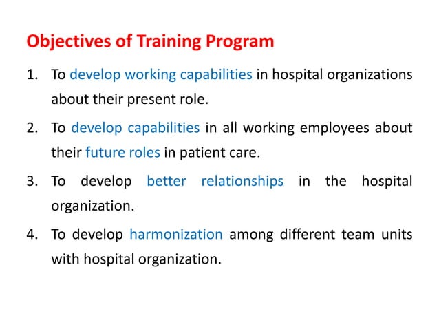 Education and training program in the hospital.pptx | Physical Therapy ...