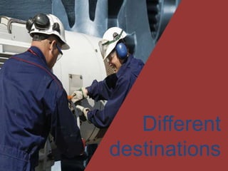 Different
destinations
 