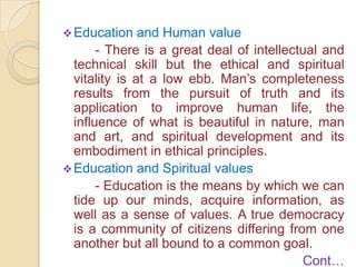 Education contribution of dr. radhakrishnan assnt i | PPTX