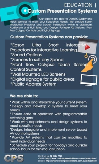 EDUCATION | Custom Presentation Systems
