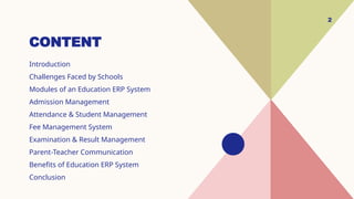Education ERP System for Schools | Smart School Management Software | PPTX