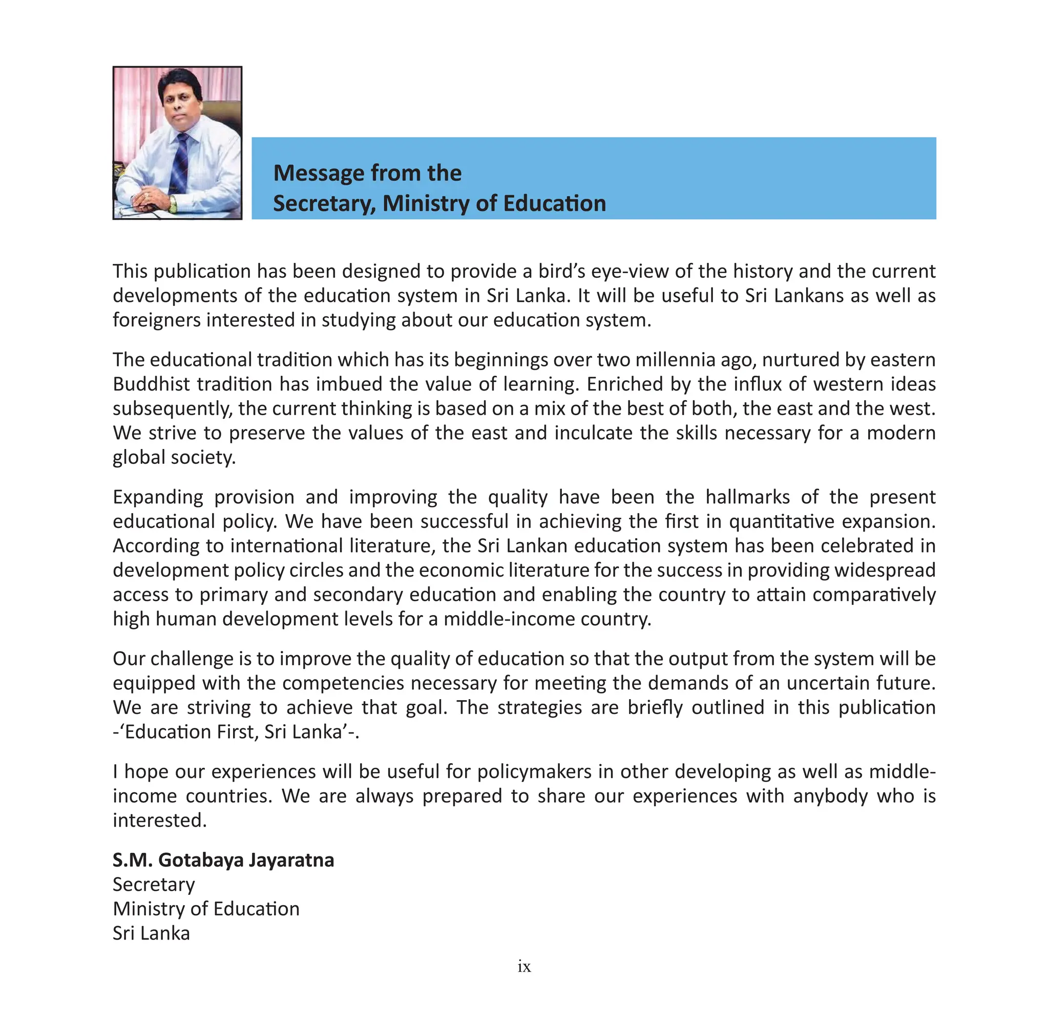 Education System in Sri Lanka has a history of over 2300 years | PDF