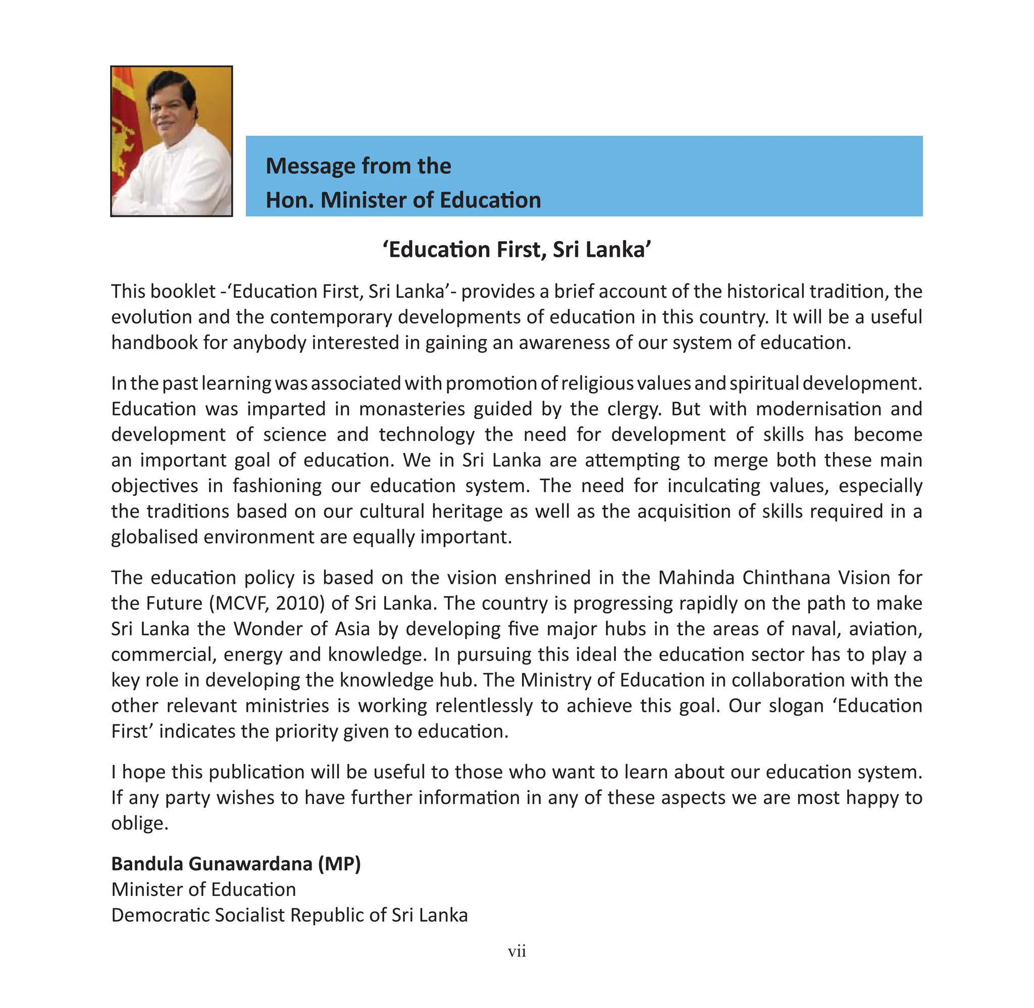 Education System in Sri Lanka has a history of over 2300 years | PDF
