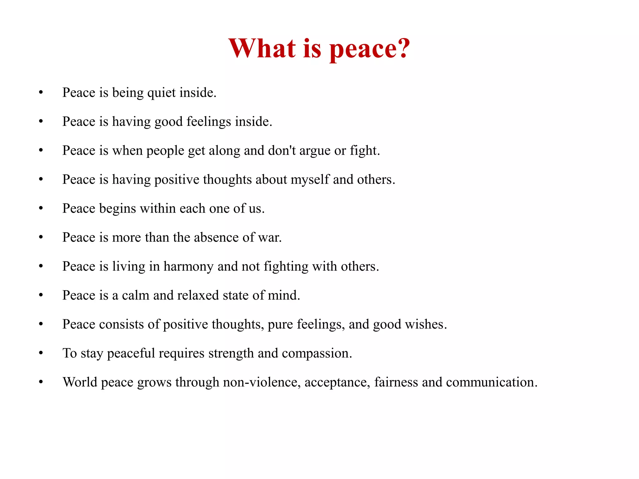 Education for peace | PPTX