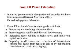 Education for peace | PPTX