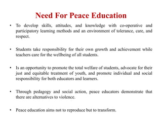 Education for peace | PPTX