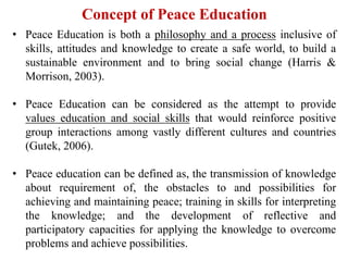 Education for peace | PPTX
