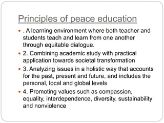 Education for peace | PPTX
