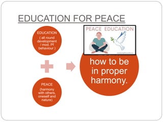 Education for peace | PPTX