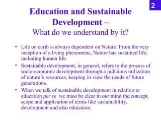 Education for sustainable development | PPT